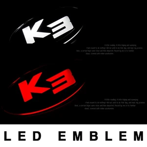 Trunk Rear K3 Logo White & RED 2Way LED Emblem 1p For 14 Kia Forte K3 - Picture 1 of 1