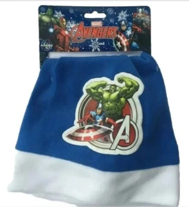 MARVEL AVENGERS CHRISTMAS SANTA HAT NOVELTY DISNEY CHARACTER CHRISTMAS GIFT - Picture 1 of 12
