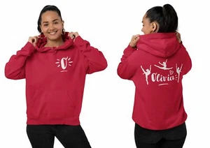 Personalised Dance Hoodie For Girls Custom Name Print Kids Gift Clothes Ballet - Picture 1 of 12