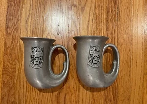 Pair of Vintage Pewter Michelob Beer Mug Stein Tankard Cup - Picture 1 of 4