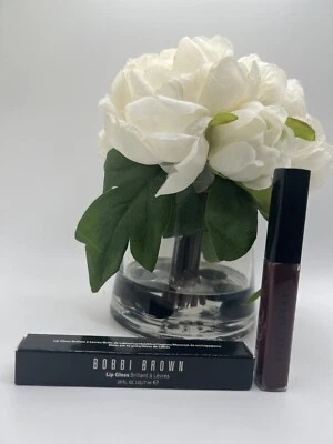 NIB BOBBI BROWN DISCONTINUED LIP GLOSS, AUBERGINE #5, FULL SIZE, 0.24 OZ/7 ML - Image 1 of 2