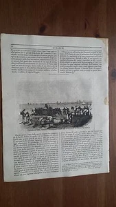 1838 Das Album der Schönen Künste: Einschiffung der Heringsfischer (Angeln, Fischer) - Bild 1 von 1