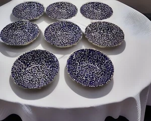 Queen’s Est. 1795 8 Victorian Calico Blue Chintz Floral cereal bowls 2015-2022 - Picture 1 of 9