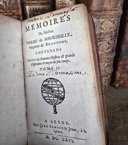 Old Book 1666 - LIVES OF ILLUSTIOUS MEN - Memoirs of Sir Pierre de Bourdeille - Picture 1 of 7