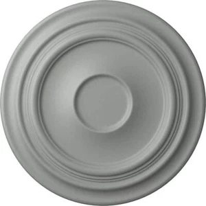 Ekena Millwork Ceiling Medallion 24-3/8"X1-1/2" Circle Polyurethane Primed White - Picture 1 of 12