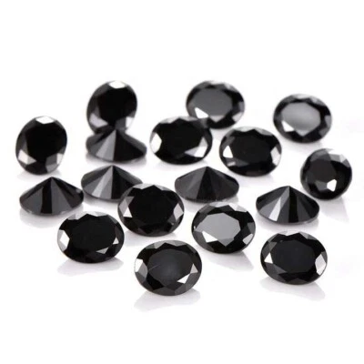 AAA Synthetic Black Spinel 3x4MM Oval Cut Rated Faceted Loose Gemstone - Image 1 of 4