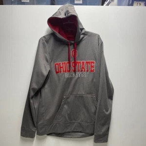 Ohio State Buckeyes Sudadera con Capucha Talla Mediana Escarlata y Gris Ropa Auténtica - Imagen 1 de 4