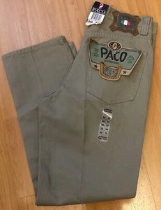 Vintage Paco Sport Y2K Khaki Jeans Mens 30X30 Throwback 90s Hip Hop Baggy Denim - Picture 1 of 12