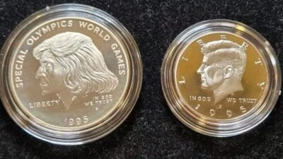1995 Kennedy Proof Set with Special Olympics Silver $1 Clad Kennedy Half OGP COA - Image 1 of 4