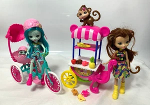 Bicicleta Enchantimals Taylee Turtle muñeca muñecas y juego carro de frutas dulces (L5) - Imagen 1 de 5