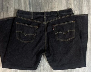 LEVIS WATERLESS CLASSIC FIT BLACK DENIM BUTTON FLY JEANS ACTUAL SIZE 40x27 - Picture 1 of 9