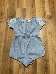 Old Navy Romper, Girl's Size 3T Toddler, Blue, Jean, Short Sleeve - Picture 1 of 8