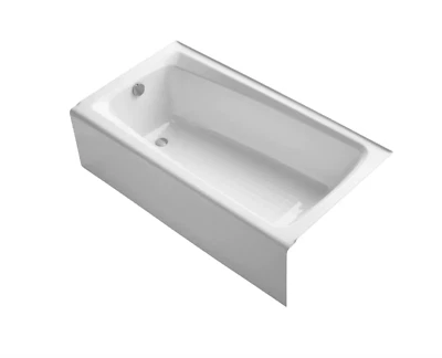 Kohler Mendota Collection 60" Cast Iron Three Wall Alcove Soaking Bath Tub - Image 1 of 4