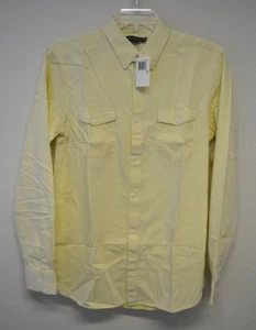 French Connection Mens Summer Twill Chambray Limelight Sz M NWT - Picture 1 of 5