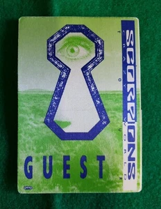 SCORPIONS 1990 Crazy World Tour Cloth Guest Pass Otto - Picture 1 of 2