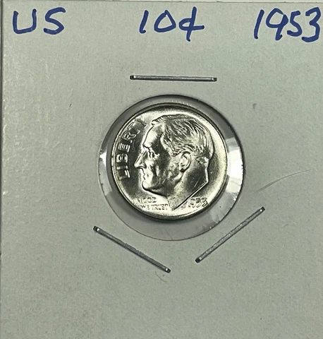1953 Roosevelt Dime  Choice to Gem Uncirculated Cover