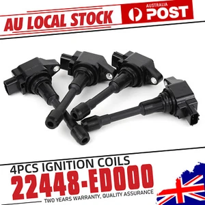4X Ignition Coil For Renault Koleos 2.5L 16V 2TR 2008-2016 22448-ED000 - Picture 1 of 14