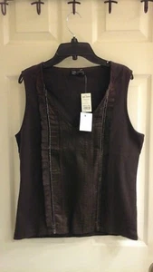 Designer David Lawrence Top Damengröße Medium Tanktop, schokobraun, neu mit Etikett $ 69 - Bild 1 von 5
