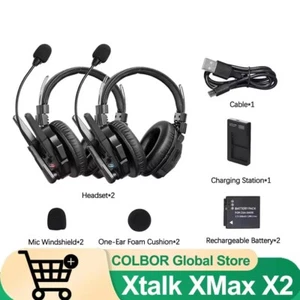 SYNCO XTalk XMax2 X2 2.4G Full-Duplex Wireless Intercom Headset System 500 Meter - Picture 1 of 8