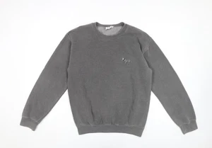 Topshop Women’s Grey Crew Neck Pullover Sweatshirt S - Picture 1 of 12