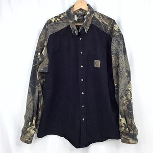 Legendary Whitetails Original Deer Gear Shirt Mens 2X Black Camo Heavy Duty - Picture 1 of 5