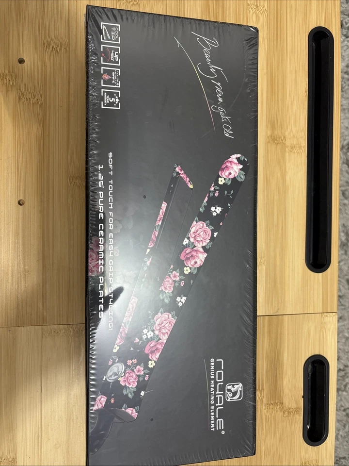 ROYALE Genius 1.25" CERAMIC PLATE FLAT IRON HAIR STRAIGHTENER ROSES
