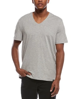 Camiseta de rendimiento de lujo con cuello en V gris S 7 For All Mankind para hombre Foto 1 de 2