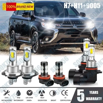 Kit combinado de faros antiniebla LED 6000K para Mitsubishi Outlander 2014-2020 Foto 1 de 4
