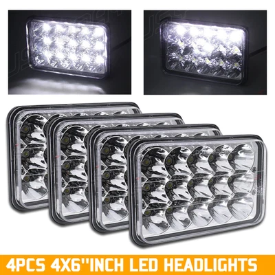 4x For GMC W3500 W4500 W5500 Forward 4x6" inch LED Headlights Hi/Lo Beam DOT - Image 1 of 4