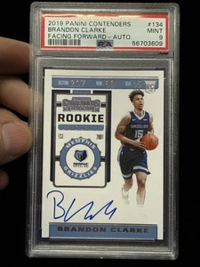 Contenders Face Forward 2019 edición automática #134 Brandon Clarke PSA 9 automático 10 - Imagen 1 de 2