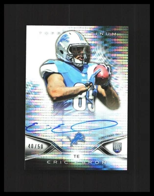 2014 Eric Ebron Rookie Auto Topps Platinum Pulsar Refractor /50 #16 Lions - Image 1 of 3