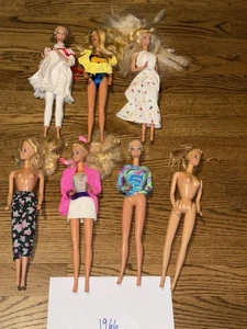 Vintage 1966 Barbie Dolls | Lot of 7 | With Clothes |Made In Various Countries - Picture 1 of 21