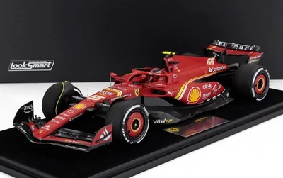 MODELLINO AUTO STATICO LOOKSMART FERRARI SF24 SAINZ WINNER AUSTRALIA 2024 1/18 - Immagine 1 di 4