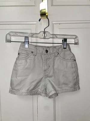 Girls Beige Khaki Shorts Size XS (4-5) Flat Front Solid 4 pockets Cotton Casual - Image 1 of 3