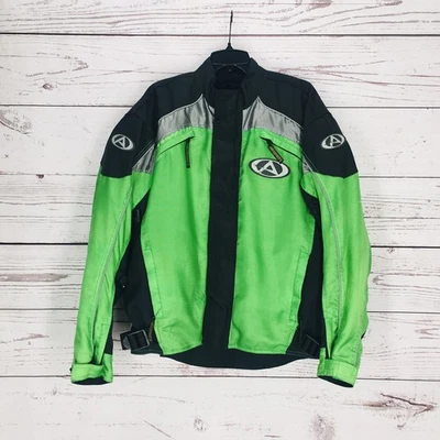 vtg AGV Sport Motorcycle Jacket Men's XL Armored Padding Green Motorbike Racing - Image 1 of 4