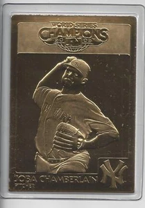 Tarjeta de oro Joba Chamberlain 2009 New York Yankee Danbury Mint Serie Mundial - Imagen 1 de 1