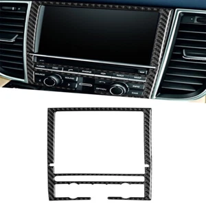 For Porsche Panamera 10-16 Carbon Fiber Interior GPS Navigation Panel Cover Trim - Bild 1 von 7