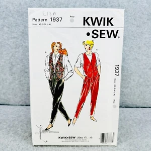 Kwik Sew 1937 Pull On Pantalones y Chaleco Chaleco Estilo Misses XS XL Patrón de Costura - Imagen 1 de 5