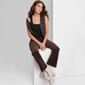Wild Fable Square Neck Bodysuit Womens XXS Lined Ribbed Stretch Black - Picture 1 of 11