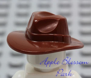 NEW Lego Minifig BROWN FEDORA HAT Outback Indiana Jones Minifigure Head Gear Cap - Picture 1 of 3