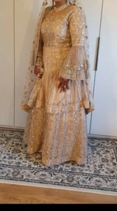 Cream Bridal Lengha - Picture 1 of 8