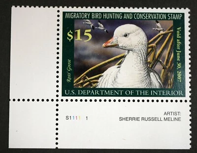 RW73 Federal Duck Hunting Stamp w/ block #, MNH, OG, 2006 stamps collectibles - Image 1 of 2