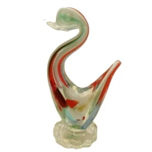 Pisapapeles pato arte vidrio colorido elegante caprichoso brillante decoración de oficina 7 pulgadas - Imagen 1 de 4