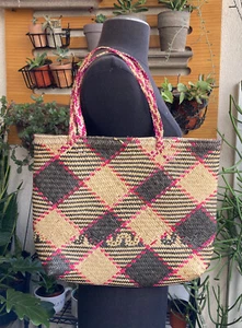 New Beautiful Handmade Borneo Dayak Rattan Woven Women Shoulder Hand Bag Tote - Picture 1 of 10