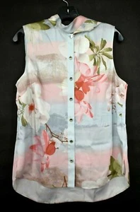 Ted Baker London Womens Crewneck Sleeveless Silenaa Floral Sleeveless Top 3 $175 - Picture 1 of 9