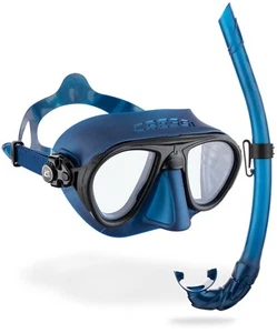 Mask And Snorkel Set, CRESSI Calibro Mask & Corsica Snorkel Blue, Scuba - Picture 1 of 3