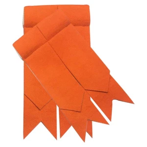 HM Para Hombre Manguera Kilt Calcetines Flash Color Naranja Highland Naranja Kilt Calcetines Flashes - Imagen 1 de 1