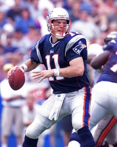 New England Patriots DREW BLEDSOE Glossy 8x10 Photo Print Football Poster - Picture 1 of 1