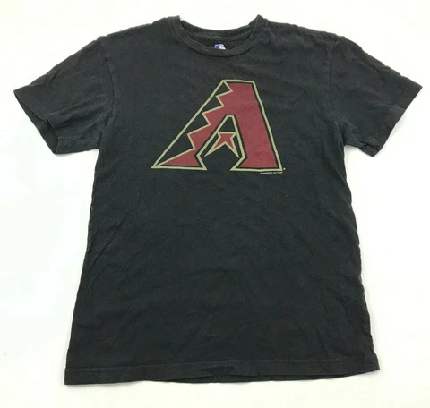 Arizona Diamondbacks Shirt Size Small S Black Red Tee Short Sleeve MLB Baseball Cover