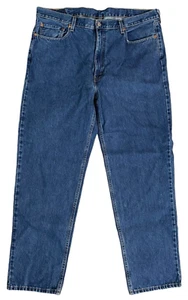Levis 550 Jeans Men’s 44X33.75 Blue Baggy Tapered Leg Medium Wash Denim EUC - Picture 1 of 11